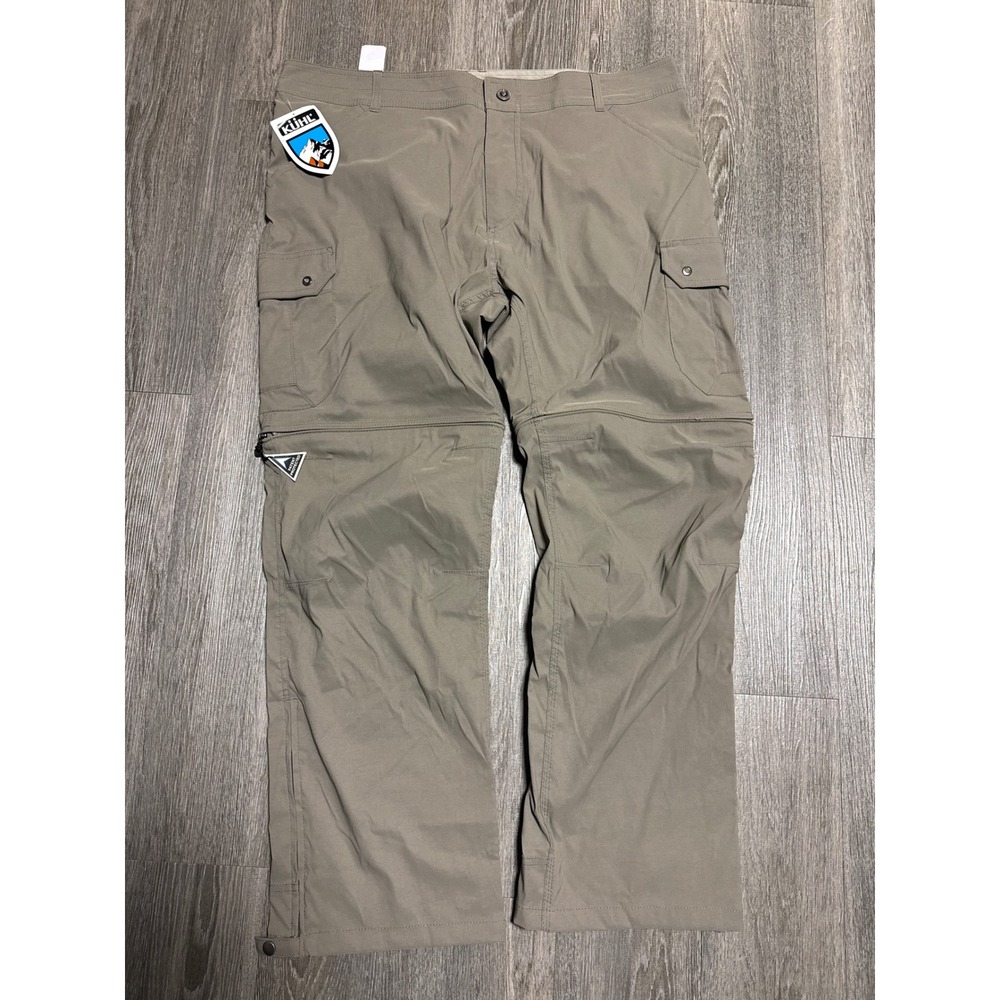 Kuhl Renegade Cargo Convertible Pants Khaki 40x30 Stealth Zip Off 5138 NEW